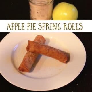 Apple Pie Spring Rolls made with fresh apples, cinnamon sugar, and cardamom are wrapped up in spring roll wrappers and then fried and can be baked too!