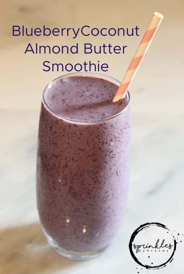 Blueberry Coconut Almond Butter Smoothie