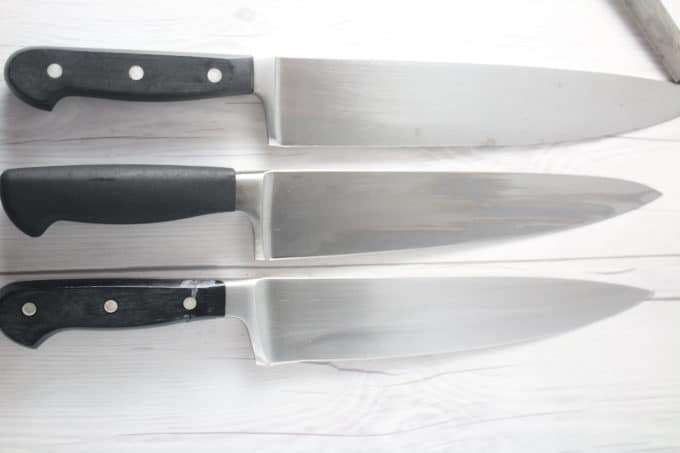 Knives are some of my favorite things to buy! After my first job at the smoothie place, when I was 14, I was hired as an apprentice at 15 