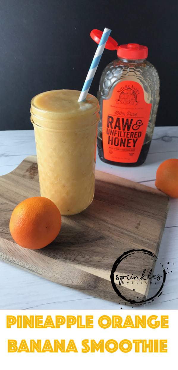This Pineapple Orange Banana Smoothie is also called the Morning After Smoothie! Full of vitamin C, just in time for anything that may be heading your way.