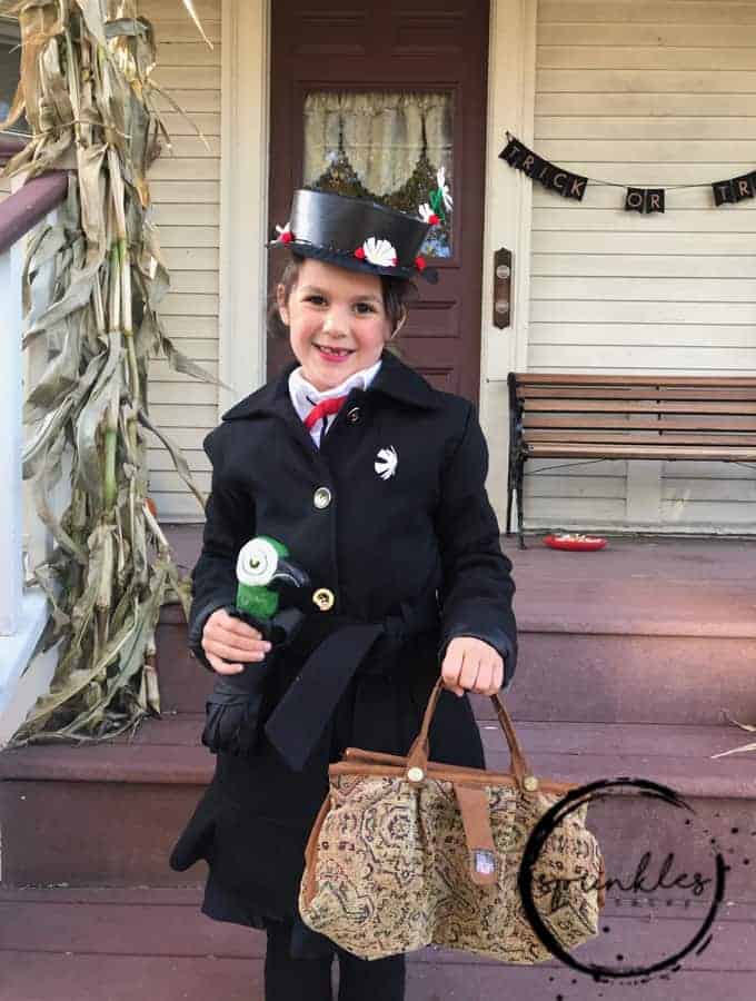 This DIY Mary Poppins Costume is so easy to put together with a few items of clothing and handmade things you can look just like Mary Poppins, Practically Perfect in Every Way!